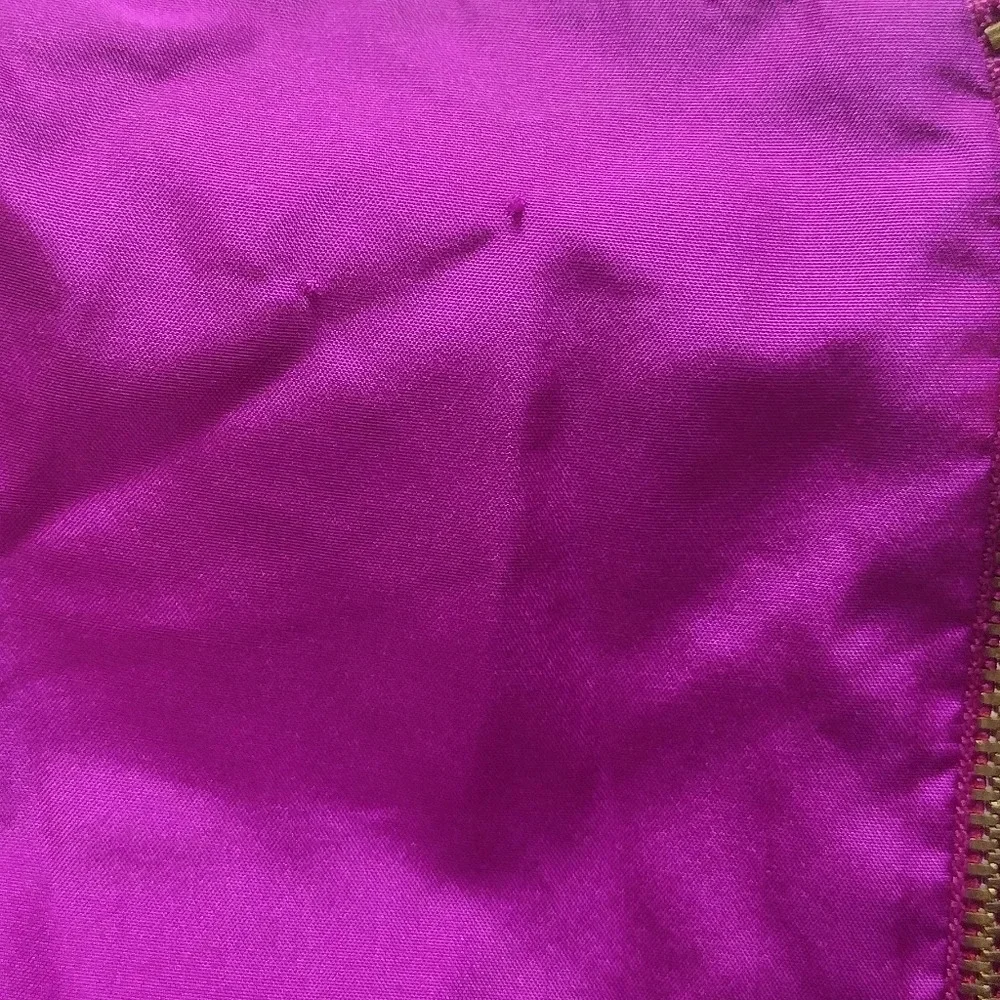 Women Kate Spade Accent Bow Fuchsia Silk Sleeveless Rear Zip Casual Dress Size 8